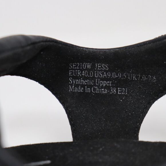 Aetrex Womens Jess Strap Sandals Black Metallic SE210W Size 9 EU 40 - Picture 4 of 5